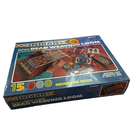 Pastime Indian Deluxe Metal Frame Bead Weaving Loom Vintage 1993 New in box! - Picture 2 of 5
